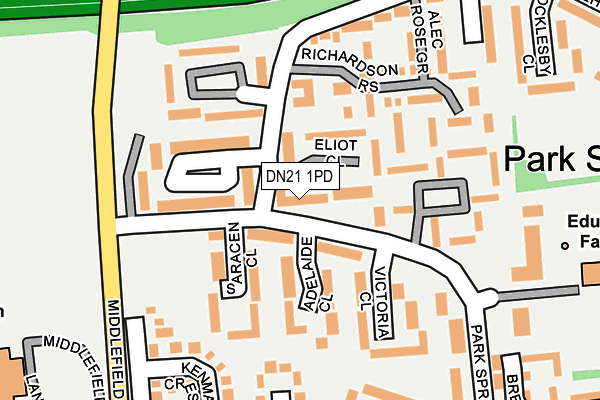 DN21 1PD map - OS OpenMap – Local (Ordnance Survey) DN21 1PD map - OS OpenMap – Local (Ordnance Survey)
