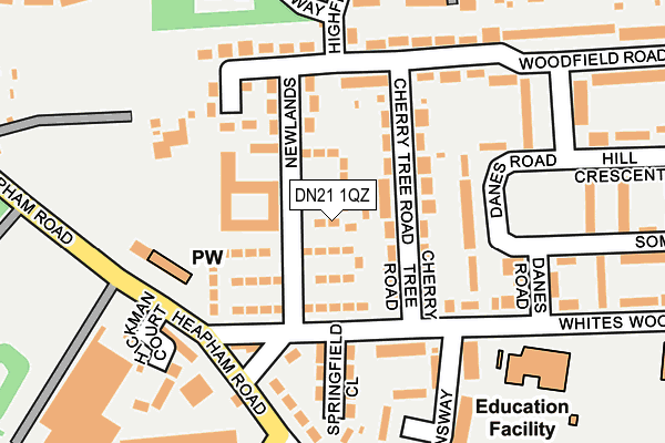 DN21 1QZ map - OS OpenMap – Local (Ordnance Survey) DN21 1QZ map - OS OpenMap – Local (Ordnance Survey)