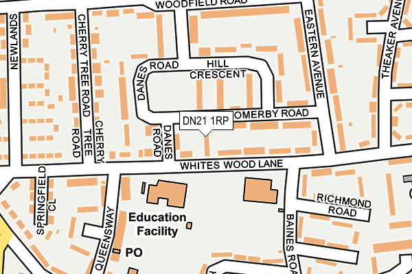DN21 1RP map - OS OpenMap – Local (Ordnance Survey) DN21 1RP map - OS OpenMap – Local (Ordnance Survey)