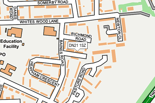 DN21 1SZ map - OS OpenMap – Local (Ordnance Survey) DN21 1SZ map - OS OpenMap – Local (Ordnance Survey)