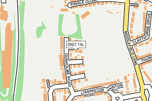 DN21 1XL map - OS OpenMap – Local (Ordnance Survey)
