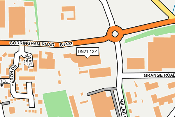 DN21 1XZ map - OS OpenMap – Local (Ordnance Survey) DN21 1XZ map - OS OpenMap – Local (Ordnance Survey)