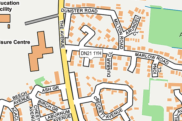 DN21 1YH map - OS OpenMap – Local (Ordnance Survey) DN21 1YH map - OS OpenMap – Local (Ordnance Survey)