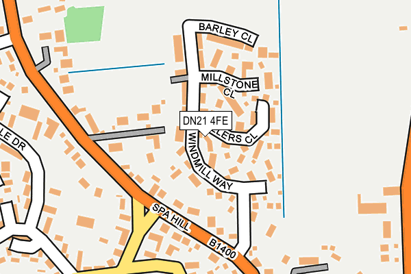 DN21 4FE map - OS OpenMap – Local (Ordnance Survey) DN21 4FE map - OS OpenMap – Local (Ordnance Survey)