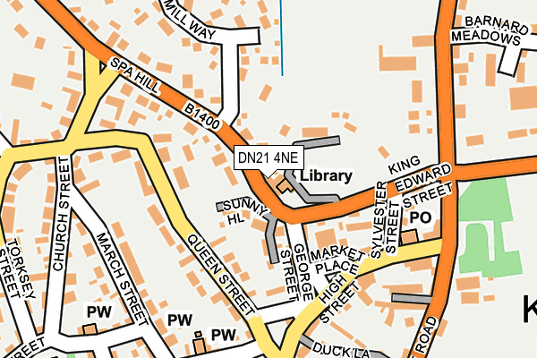 DN21 4NE map - OS OpenMap – Local (Ordnance Survey) DN21 4NE map - OS OpenMap – Local (Ordnance Survey)