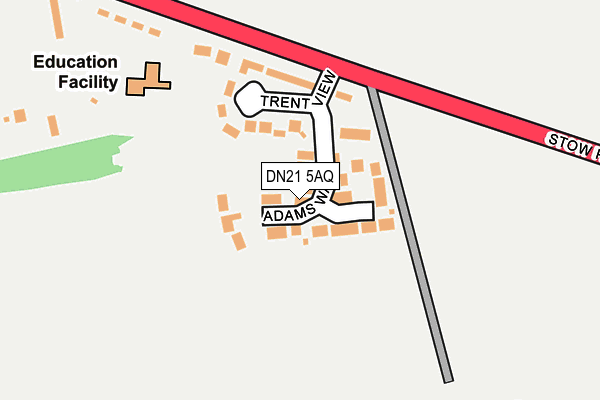 DN21 5AQ map - OS OpenMap – Local (Ordnance Survey)