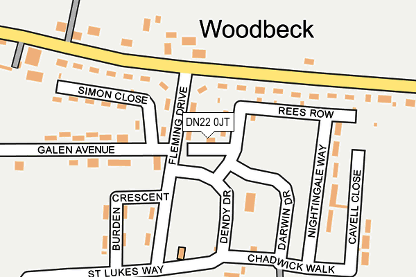 DN22 0JT map - OS OpenMap – Local (Ordnance Survey) DN22 0JT map - OS OpenMap – Local (Ordnance Survey)