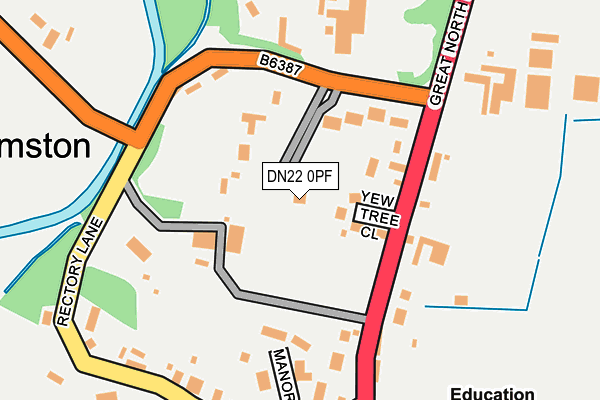 DN22 0PF map - OS OpenMap – Local (Ordnance Survey) DN22 0PF map - OS OpenMap – Local (Ordnance Survey)
