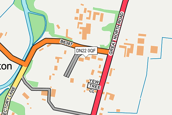 DN22 0QF map - OS OpenMap – Local (Ordnance Survey) DN22 0QF map - OS OpenMap – Local (Ordnance Survey)