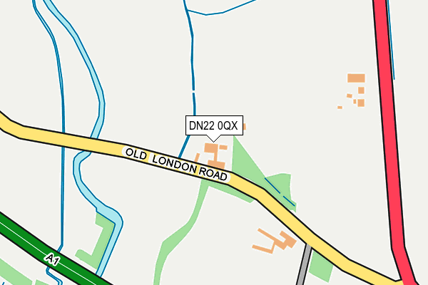 DN22 0QX map - OS OpenMap – Local (Ordnance Survey) DN22 0QX map - OS OpenMap – Local (Ordnance Survey)