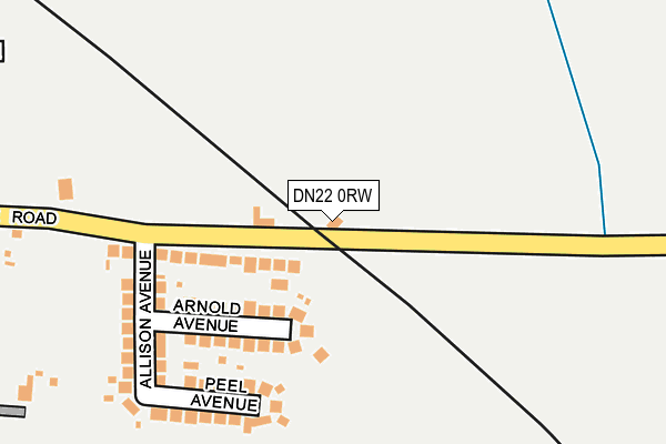DN22 0RW map - OS OpenMap – Local (Ordnance Survey) DN22 0RW map - OS OpenMap – Local (Ordnance Survey)