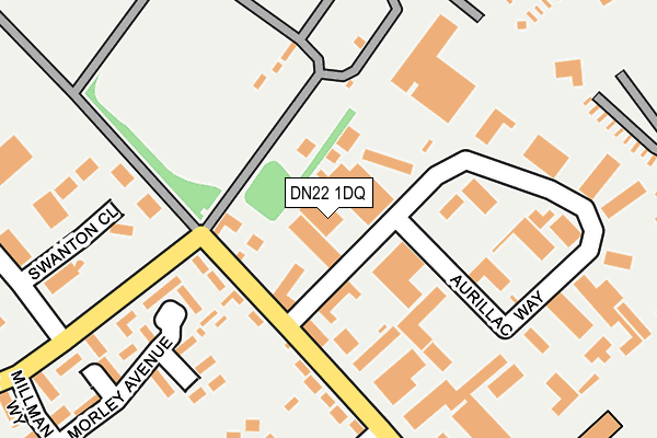 DN22 1DQ map - OS OpenMap – Local (Ordnance Survey) DN22 1DQ map - OS OpenMap – Local (Ordnance Survey)