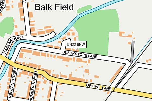 DN22 6NW map - OS OpenMap – Local (Ordnance Survey) DN22 6NW map - OS OpenMap – Local (Ordnance Survey)