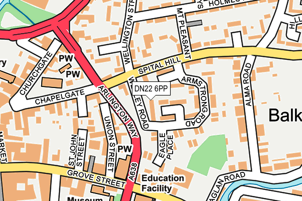 DN22 6PP map - OS OpenMap – Local (Ordnance Survey) DN22 6PP map - OS OpenMap – Local (Ordnance Survey)