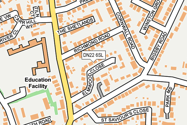 DN22 6SL map - OS OpenMap – Local (Ordnance Survey) DN22 6SL map - OS OpenMap – Local (Ordnance Survey)