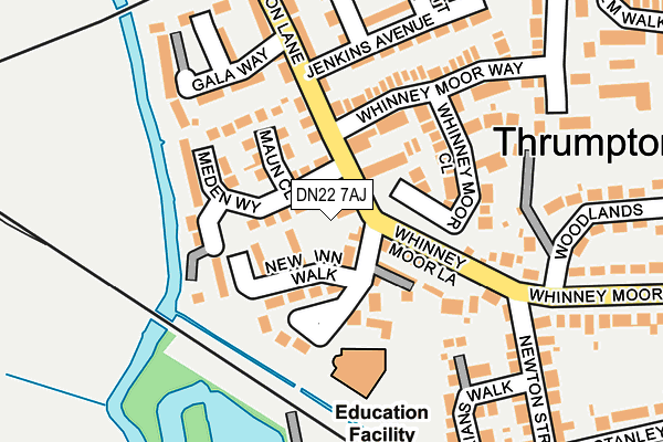 DN22 7AJ map - OS OpenMap – Local (Ordnance Survey) DN22 7AJ map - OS OpenMap – Local (Ordnance Survey)