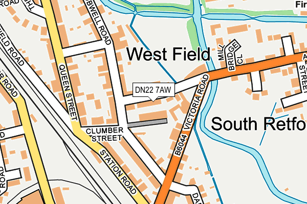 DN22 7AW map - OS OpenMap – Local (Ordnance Survey) DN22 7AW map - OS OpenMap – Local (Ordnance Survey)