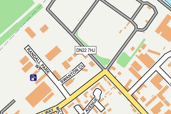 DN22 7HJ map - OS OpenMap – Local (Ordnance Survey) DN22 7HJ map - OS OpenMap – Local (Ordnance Survey)