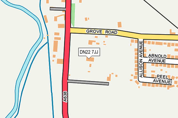 DN22 7JJ map - OS OpenMap – Local (Ordnance Survey) DN22 7JJ map - OS OpenMap – Local (Ordnance Survey)