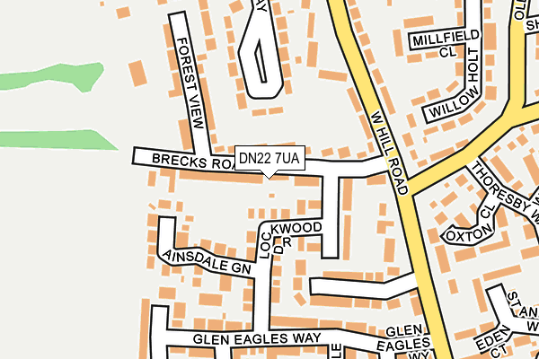 DN22 7UA map - OS OpenMap – Local (Ordnance Survey) DN22 7UA map - OS OpenMap – Local (Ordnance Survey)