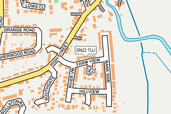 DN22 7UJ map - OS OpenMap – Local (Ordnance Survey) DN22 7UJ map - OS OpenMap – Local (Ordnance Survey)