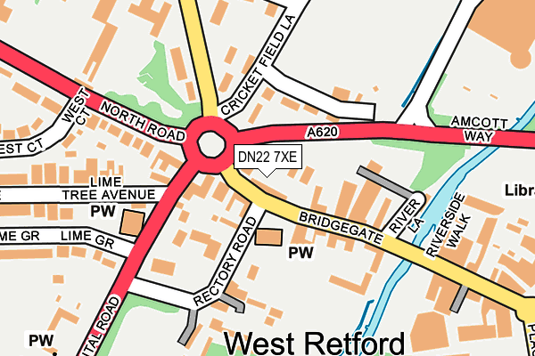 DN22 7XE map - OS OpenMap – Local (Ordnance Survey) DN22 7XE map - OS OpenMap – Local (Ordnance Survey)
