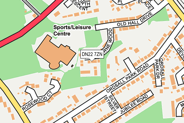 DN22 7ZN map - OS OpenMap – Local (Ordnance Survey) DN22 7ZN map - OS OpenMap – Local (Ordnance Survey)