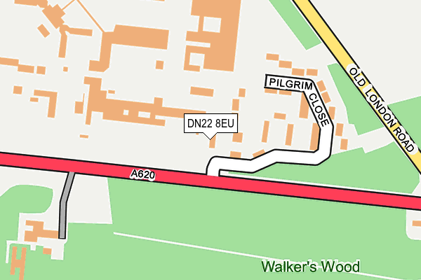 DN22 8EU map - OS OpenMap – Local (Ordnance Survey) DN22 8EU map - OS OpenMap – Local (Ordnance Survey)