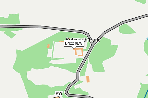 DN22 8EW map - OS OpenMap – Local (Ordnance Survey) DN22 8EW map - OS OpenMap – Local (Ordnance Survey)
