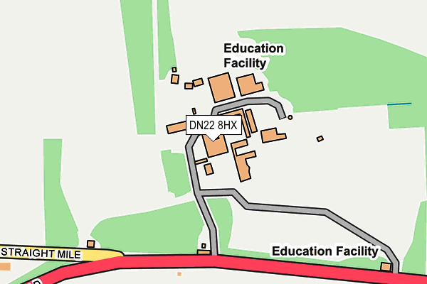DN22 8HX map - OS OpenMap – Local (Ordnance Survey) DN22 8HX map - OS OpenMap – Local (Ordnance Survey)