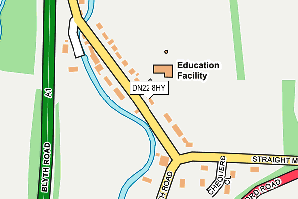 DN22 8HY map - OS OpenMap – Local (Ordnance Survey) DN22 8HY map - OS OpenMap – Local (Ordnance Survey)