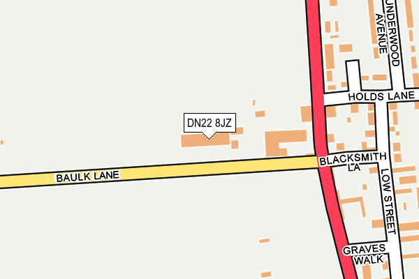 DN22 8JZ map - OS OpenMap – Local (Ordnance Survey) DN22 8JZ map - OS OpenMap – Local (Ordnance Survey)