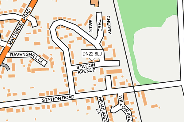 DN22 8LJ map - OS OpenMap – Local (Ordnance Survey) DN22 8LJ map - OS OpenMap – Local (Ordnance Survey)