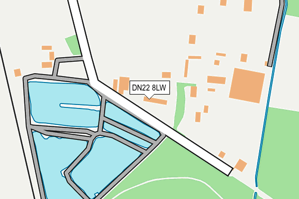 DN22 8LW map - OS OpenMap – Local (Ordnance Survey) DN22 8LW map - OS OpenMap – Local (Ordnance Survey)
