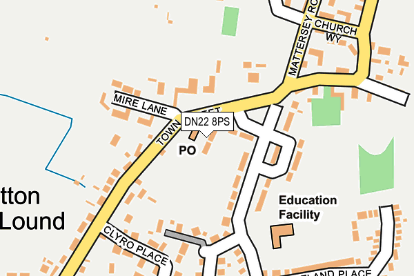 DN22 8PS map - OS OpenMap – Local (Ordnance Survey) DN22 8PS map - OS OpenMap – Local (Ordnance Survey)