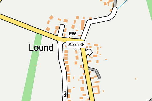 DN22 8RN map - OS OpenMap – Local (Ordnance Survey) DN22 8RN map - OS OpenMap – Local (Ordnance Survey)