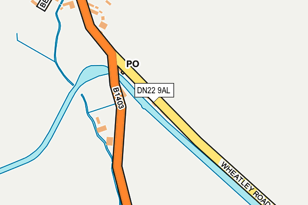 DN22 9AL map - OS OpenMap – Local (Ordnance Survey) DN22 9AL map - OS OpenMap – Local (Ordnance Survey)