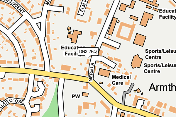 DN3 2BQ map - OS OpenMap – Local (Ordnance Survey) DN3 2BQ map - OS OpenMap – Local (Ordnance Survey)