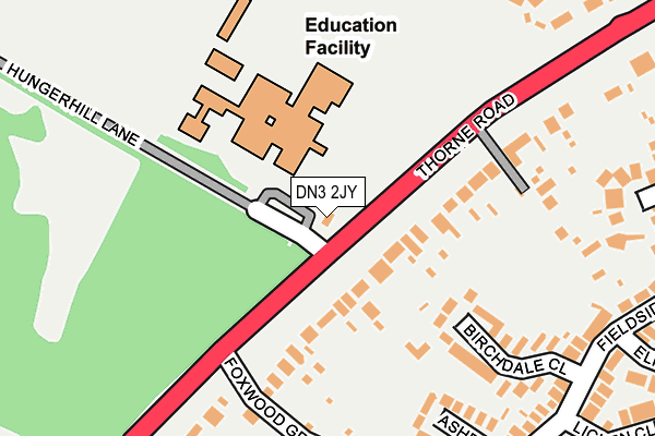 DN3 2JY map - OS OpenMap – Local (Ordnance Survey) DN3 2JY map - OS OpenMap – Local (Ordnance Survey)