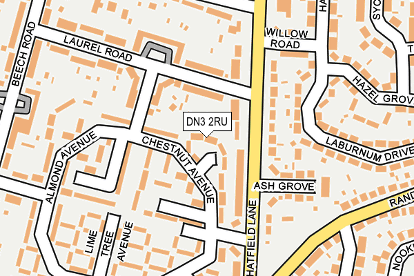 DN3 2RU map - OS OpenMap – Local (Ordnance Survey) DN3 2RU map - OS OpenMap – Local (Ordnance Survey)