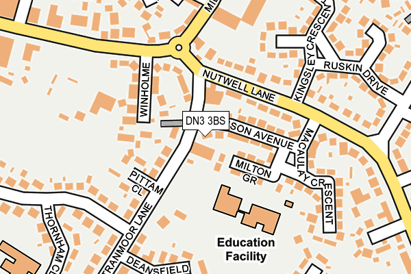 DN3 3BS map - OS OpenMap – Local (Ordnance Survey) DN3 3BS map - OS OpenMap – Local (Ordnance Survey)