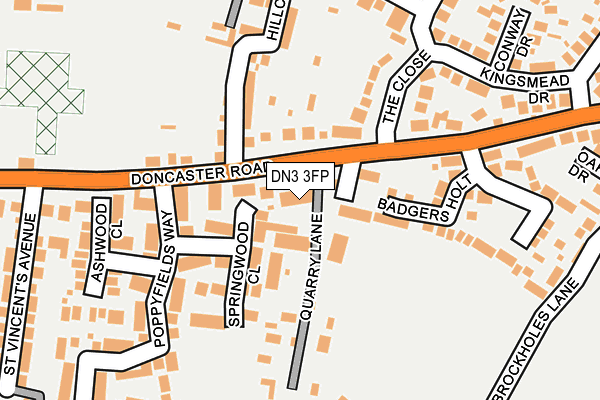 DN3 3FP map - OS OpenMap – Local (Ordnance Survey) DN3 3FP map - OS OpenMap – Local (Ordnance Survey)
