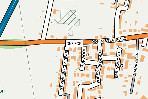 DN3 3QP map - OS OpenMap – Local (Ordnance Survey) DN3 3QP map - OS OpenMap – Local (Ordnance Survey)