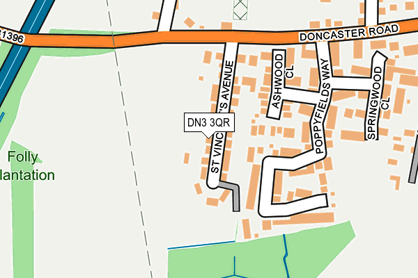 DN3 3QR map - OS OpenMap – Local (Ordnance Survey) DN3 3QR map - OS OpenMap – Local (Ordnance Survey)