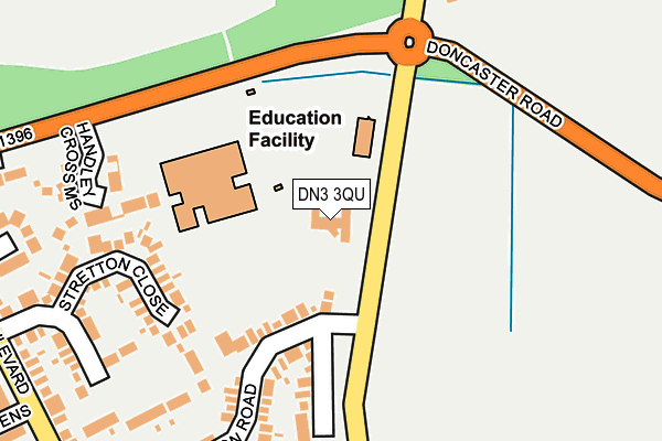 DN3 3QU map - OS OpenMap – Local (Ordnance Survey) DN3 3QU map - OS OpenMap – Local (Ordnance Survey)