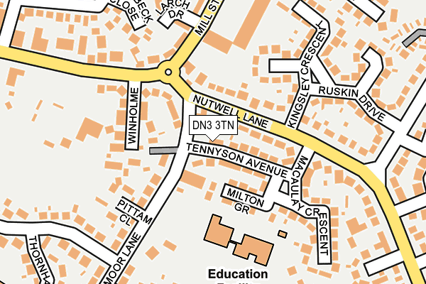 DN3 3TN map - OS OpenMap – Local (Ordnance Survey) DN3 3TN map - OS OpenMap – Local (Ordnance Survey)