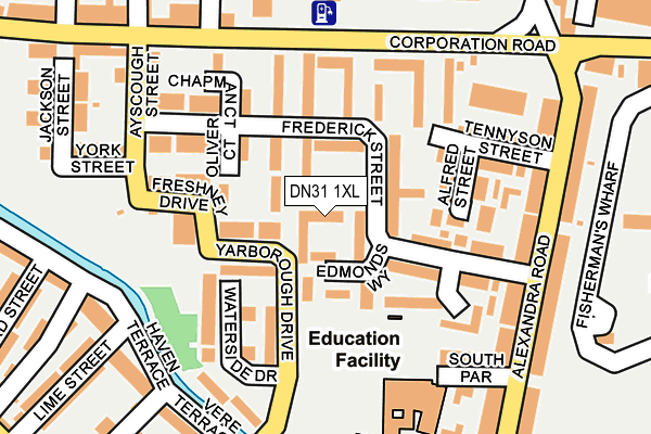 DN31 1XL map - OS OpenMap – Local (Ordnance Survey) DN31 1XL map - OS OpenMap – Local (Ordnance Survey)
