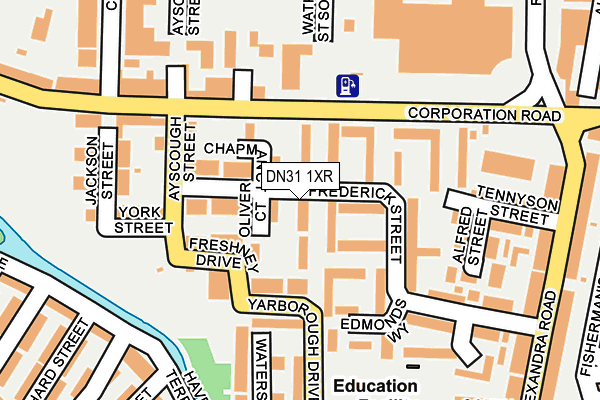DN31 1XR map - OS OpenMap – Local (Ordnance Survey) DN31 1XR map - OS OpenMap – Local (Ordnance Survey)