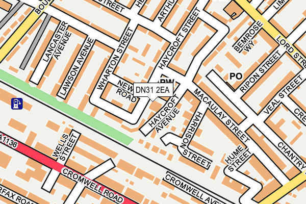 DN31 2EA map - OS OpenMap – Local (Ordnance Survey) DN31 2EA map - OS OpenMap – Local (Ordnance Survey)