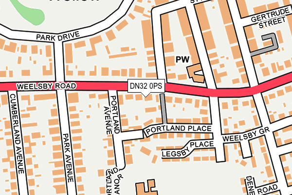 DN32 0PS map - OS OpenMap – Local (Ordnance Survey)
